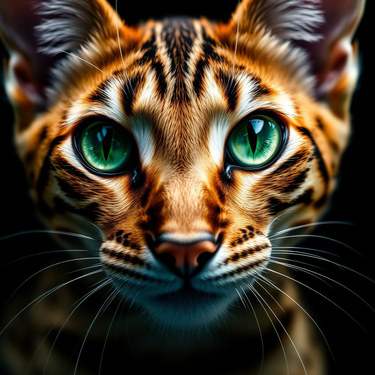 Rostro de Bengalí con ojos esmeralda